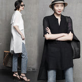 2026 Summer Dress New Korean Version Of The Long-Sized Women's Loose Short-Sleeved Chiffon Women's Shirt