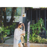 2026 Spring And Summer Sunscreen Ultra-Thin Perspective Chiffon Sleet Cardigan Air-Conditioning Shirt Long Shawl Coat Summer New Woman