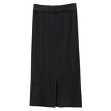 2026 Autumn Pure Color High-Waisted Hip Skirt Short Skirt After The Fork A Skirt Knitted Acetic Acid Skirt Woman