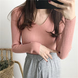 2025 New Knitwear In The Knit Shirt Autumn And Winter Jacket Thick Tight Height Collar Sweater Women's Bottom Shirt