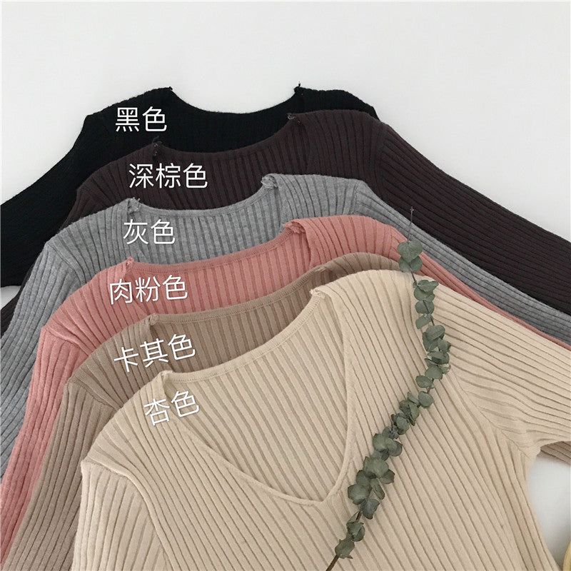 2025 New Knitwear In The Knit Shirt Autumn And Winter Jacket Thick Tight Height Collar Sweater Women's Bottom Shirt