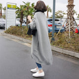 Round-Necked Fat Sister Pregnant Woman Knitted Dress Woman Large Size Loose Korean Version Of The Long Over-Knee Skirt