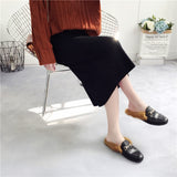 2026 Autumn Pure Color High-Waisted Hip Skirt Short Skirt After The Fork A Skirt Knitted Acetic Acid Skirt Woman