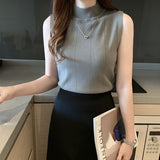 Official Website Image Activity Burst 13 Colors 2026 Spring And Summer New Ice Silk Knitted Vest Sleeveless Top Sleeveless Sling Tide