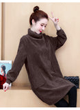 Large-Size Women's Autumn And Winter Thicker Corduroy Dress 2026 New Medium And Long Collar Plus Velvet Winter Skirt