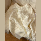 Kaning Lazy Wind V Lame V Lame Sweater Female 2026 Autumn And Winter New Soft-Creinating Loose Knitted Shirt Top