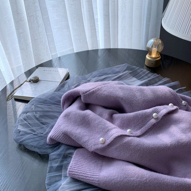 Small Man 2026 Autumn Yang New Knitted Shirt New Coat Women Loose Wearing High Sweater Opener