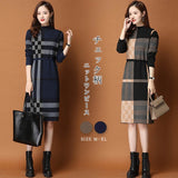 Autumn Dress 2026 New Sweater Dress With Coat Long Over The Knee Dress Knitted Bottom Dress Winter Thick