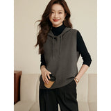 Vintage Classic Impression Atmosphere Soft Hooded Python Haoumi Six-Stuned Knitted Cardigan Girl Autumn