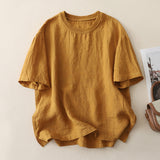 Real Shooting 2026 New Retro Dunshi Literary Top Women Splicing Thread Round-Neck Short-Sleeve Shirt Casual Jacket