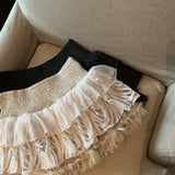 Net Red The Same 2026 Four Seasons New Small Fragrant Lace Lace Skirt Sweet Baboon Cake Skirt Fluffy Skirt