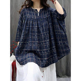 2026 Spring And Summer Retro Baong Printing Doll Shirt Loose Leisure Literary Top Woman
