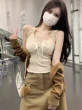 Small Sexy Sweet Sweet Moringa Ear Sling Vest Women Summer Sleeveless Slimming Inside Top Woman