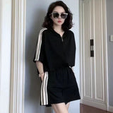 Large-Size Fat MM Sports Suit Women's Summer 2025 New Loose Design Sense Age-Sensitive Fashion Casual Two Sets Of Women