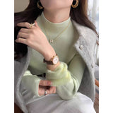 Kaning Plus Thick Bottom Knitted Shirt 2026 Autumn And Winter New One-Piece Collar With Half-High Collar Inside A Sweater