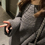 2026 Autumn And Winter New Coarse Needle Sweater Women Wear Loose Lazy Soft Knitwear Women's Coat