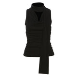 Fashion Design Style Drifting Tie Sleeveless Vest Women Summer New Hottie Sexy Slimming Top