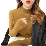 Autumn And Winter New Half-High-Collar Soft Sister Shirt 2026 New Design Sense Lazi Wind Bottom Sweater Woman