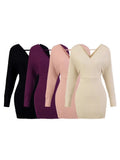Yu Sister Hottie Temperament Thin V-Neck Knitted Dress Woman 2025 Autumn And Winter New Pure Want To Pack In The Hips Short Skirt