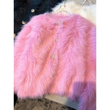 KANING Small Fragrant Wind Imitation Water Velvet Knitted Jacket Women 2026 Autumn And Winter New French High-End Sweater Cardigan