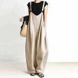 8 Colors! Same Day! Large-Size Broad-Legged Strapped Trousers 2026 Spring And Summer New Lazy Wind Showing Thin