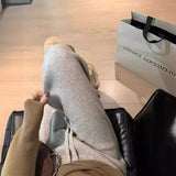 KANING Waffle Knitted Wide-Legged Trousers Women's New High-Rise Thin Tight Trousers In Autumn And Winter 2026