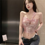 Summer French Chic Small Thigh Bra Vest Women Wear High-Waisted Umbilical Babes Wearing High-Waisted Umbilical Boobs