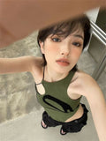 Fashion Pure Wind Sexy Hanging Neck Sling Vest Women's Summer New Back-Up Repair Slim Short Top Tide