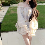 South Fa Huadian Z1m Mashed Flower Embroidered Mah-Song Shirt + Half-Skirt Set Women's Tide 2026 Summer