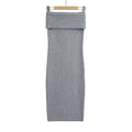 Temperament Gray Side Low-Waisted Woven Ass Skirt Simple Street Slimming Leisure Half Body Skirt Spring