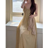 Southern Summer V-Necked Sling Dress Vacation Beach Dress 2026 Summer New High-Sense Skirt Tide