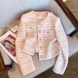 2026 Spring And Autumn New Fashion Small Scented Short Coat Women's Heavy Industry High-Sense Sensing Commuter Long Sleeve Blouse