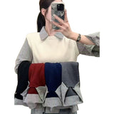 KANING Shirt Splicing Two-Piece Knitted Shirt 2026 Autumn And Winter New Design Knitted Sweater Vest