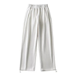 12 Color Loose Casual Foot Pants Women's Trousers Chic Dredging Sweatpants Straight Draw Rope Broad Leg Trousers Drag Floor Pants