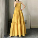 Large-Size Sling Dress Female Long Han Yin Summer Fat Mm Shading Top Thin To Ankle Skirt