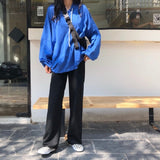 Autumn Ins Korean Version Of Sweatpants Female High-Waisted Trousers Students Loose Casual Fall Broad Leg Pants Straight Pants