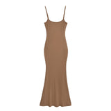 Hottie Sexy U-Neck Waist Slimmed Skirt Dress Dress Street Long Dress Show Skinny Fish Tail