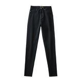 Summer High Elastic Thin Model Of Low-Footed Pencil Pants Raised Hips Thin