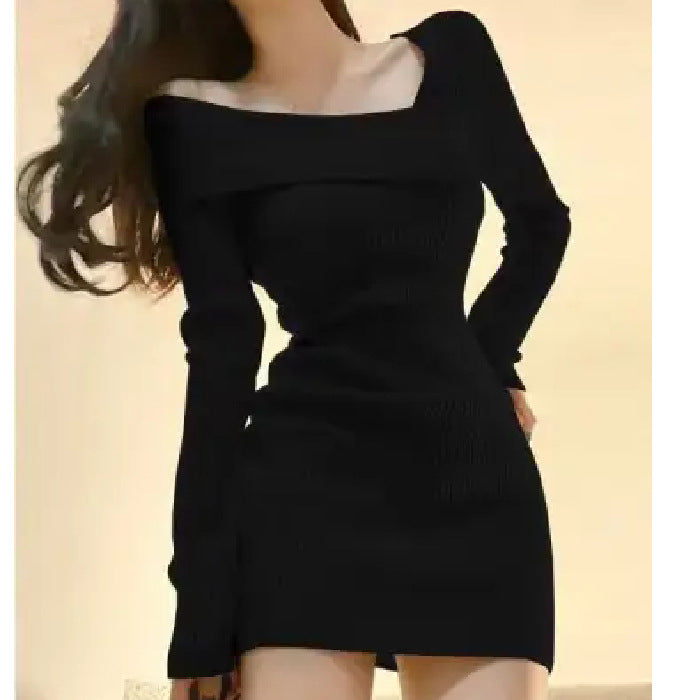 2025 Autumn And Winter New Dress Dress With The Hips Hottie Inside The French Short Skirt Female Mother Dress