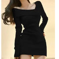 2025 Autumn And Winter New Dress Dress With The Hips Hottie Inside The French Short Skirt Female Mother Dress
