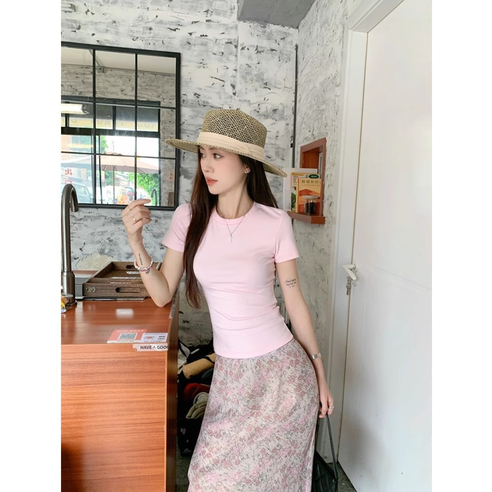 French Fragile Chiffon Half-Summer High-Rise Design Small Fishtail Dress