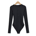 Hottie Wind Round Collar Button-Up T-Shirted Women's Summer Intrusion With Long-Sleeved T-Shirt