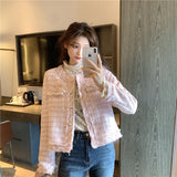 French Famous Lady Coarse Flowers, The Short Small Scented Coat Woman 2026 Spring And Autumn New Temperament Thin Open Shirt Top Woman