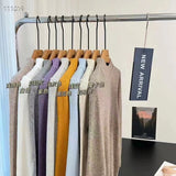 Autumn And Winter New Half-High-Collar Soft Sister Shirt 2026 New Design Sense Lazi Wind Bottom Sweater Woman
