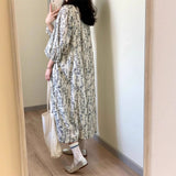 French Loose Age Reduction Dress Women's Summer Temperament Reduction Gentle Temperament With Thin Floral Dress