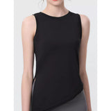 Casual Loose Bag Bag Hoodie Women's Summer Sports Running Fitness Yoga Suit Sleeveless T-Shirt Top