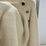 Spring And Autumn 2026 New Chic Design Sense Niche French Temperament Lazy Wind Soft Glutinous Sweater Knitted Shirt Women