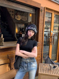 2026 New Gentle T-Shirt Girl Slimming Temperament Commuting Niche Design Sense Korean Women's Top