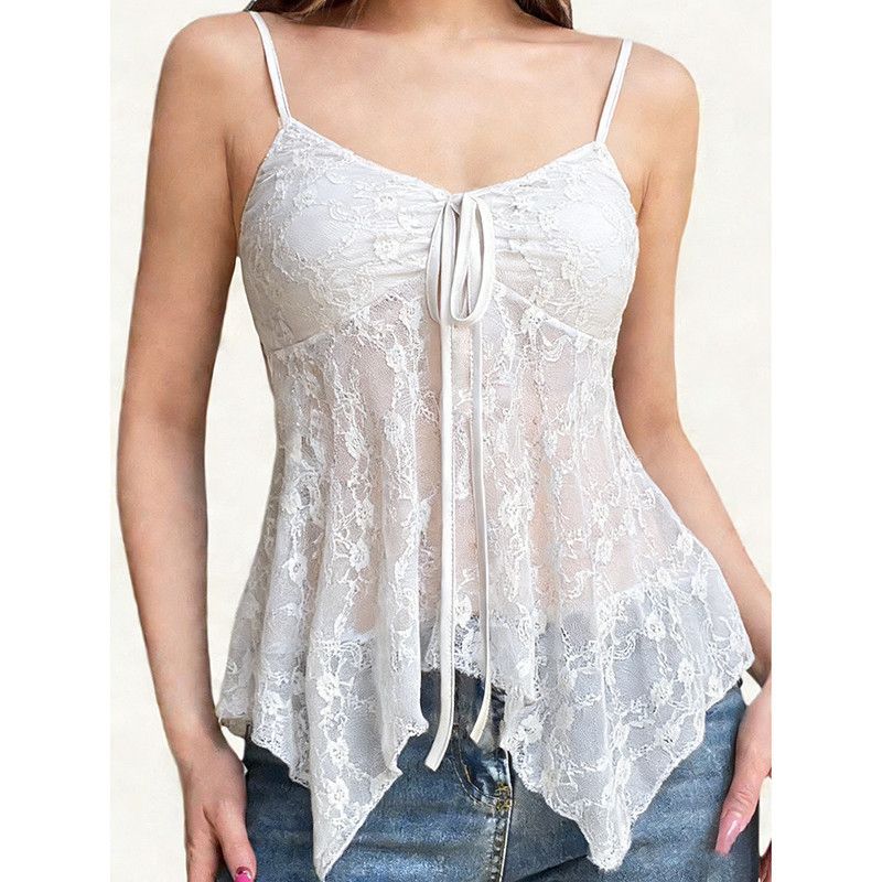 Temperament Lace Splicing Sling Vest Women's Winter New Slimming Inside The Ocean To Catch Up With A Coat