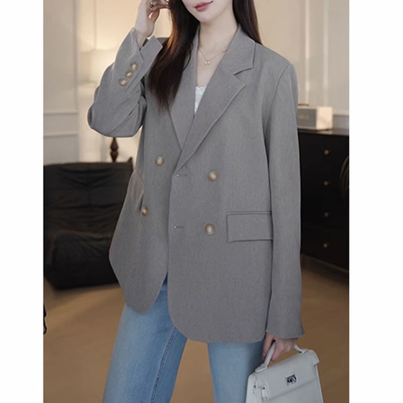 2026 Spring And Autumn New High-End Siding Suit Jacket Women Hit The Color Thin Suit Temperament Top